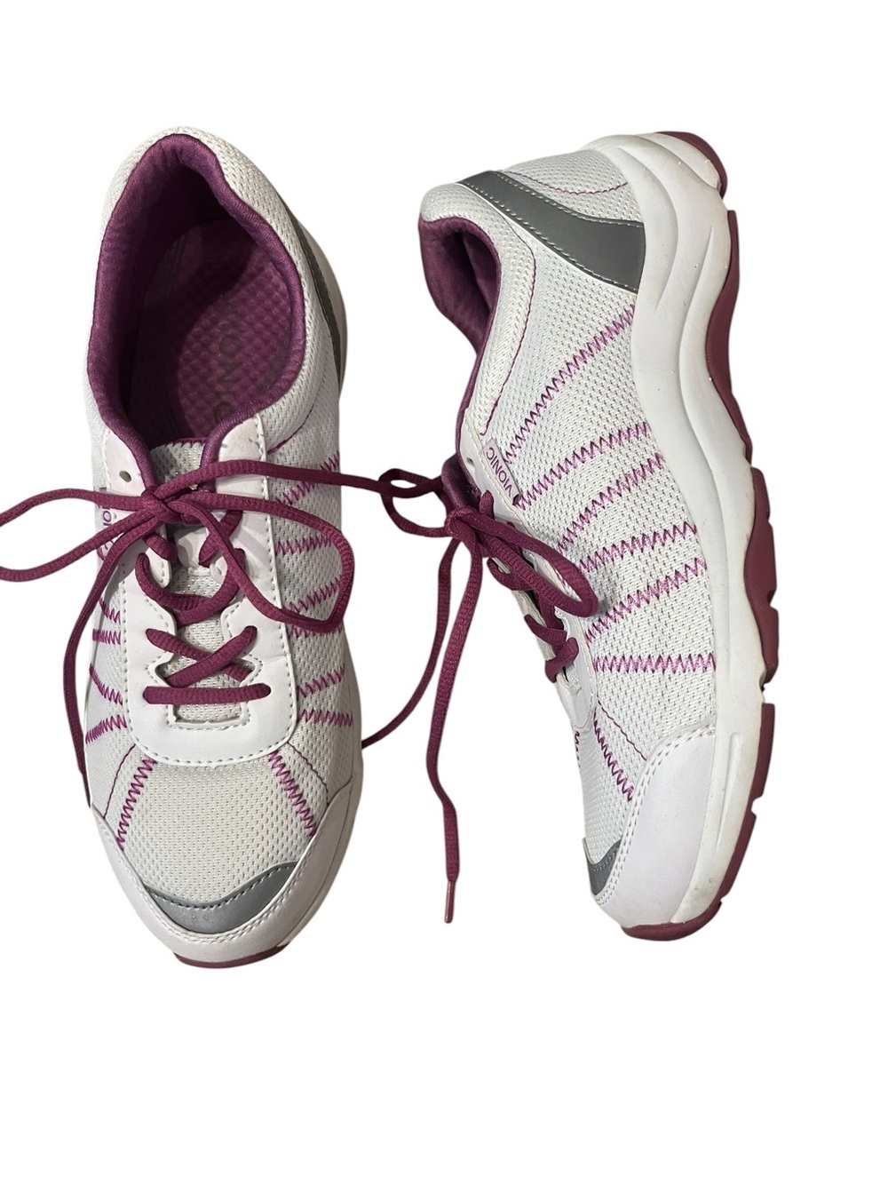 Vionic Alliance Comfort Walking Shoes White / Purple Women's Sneakers Sz 9